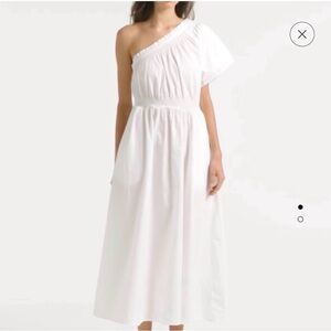 J. Crew White One-Shoulder Dress